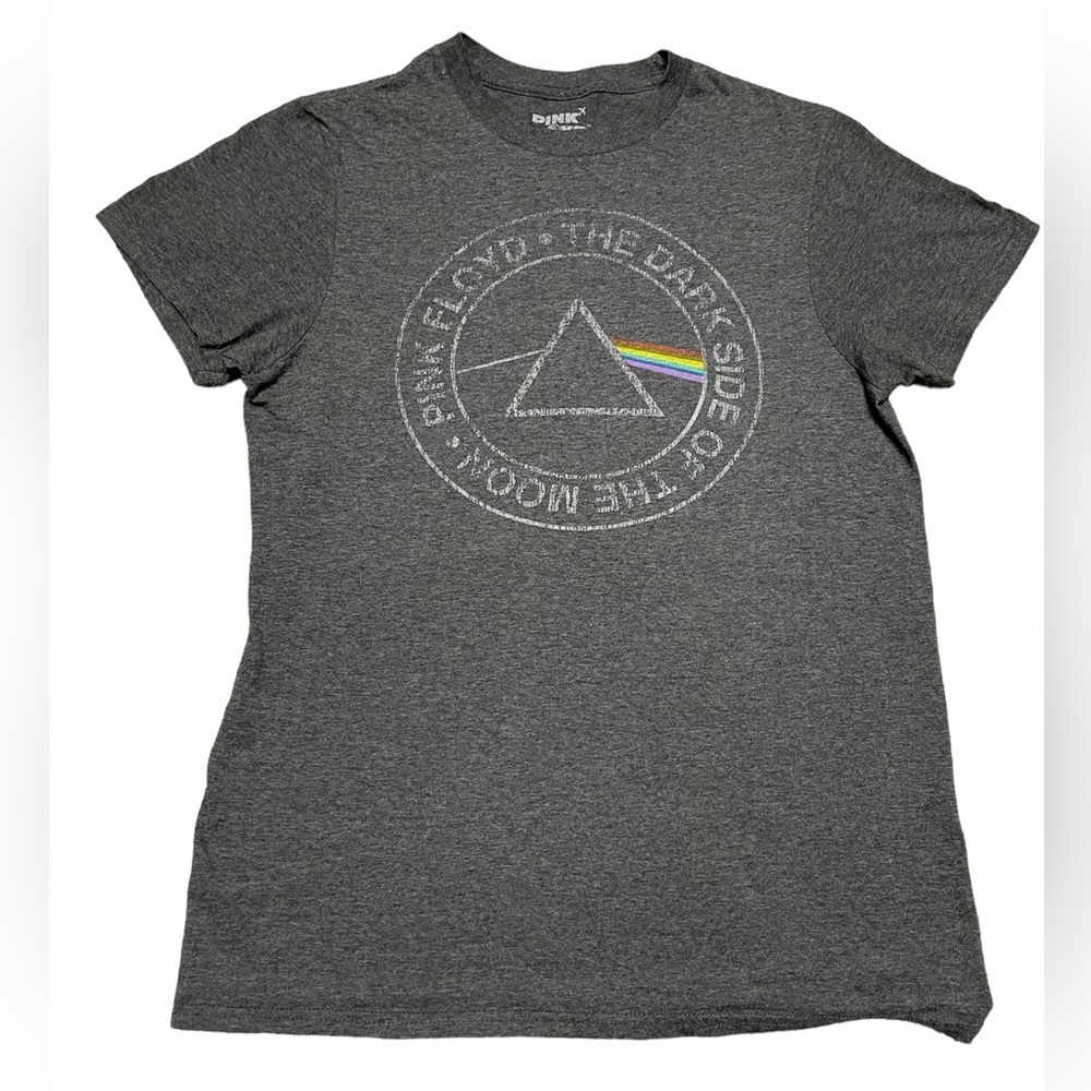 Pink Floyd Dark Side of the Moon Gray Short Sleeve Graphic T-Shirt, Size Small